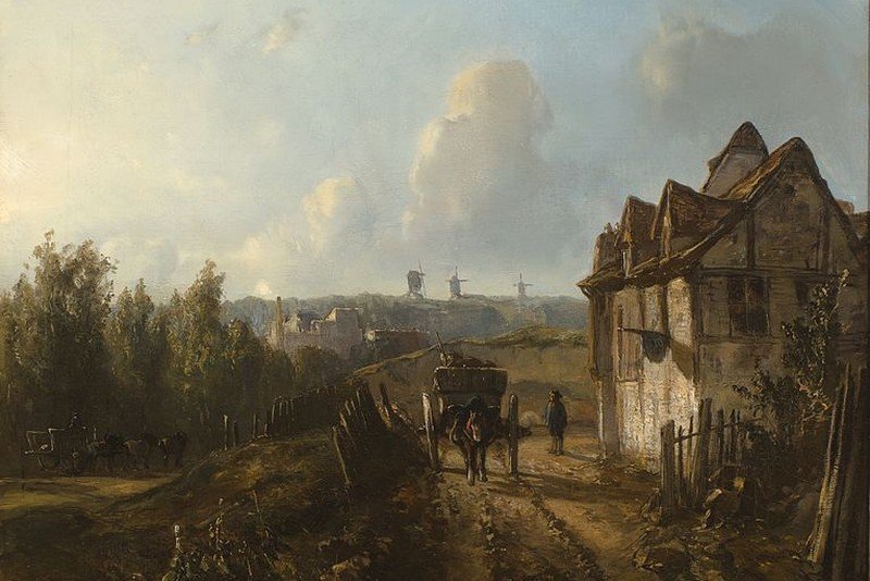 View on Monmartre - 1850 View on Monmartre