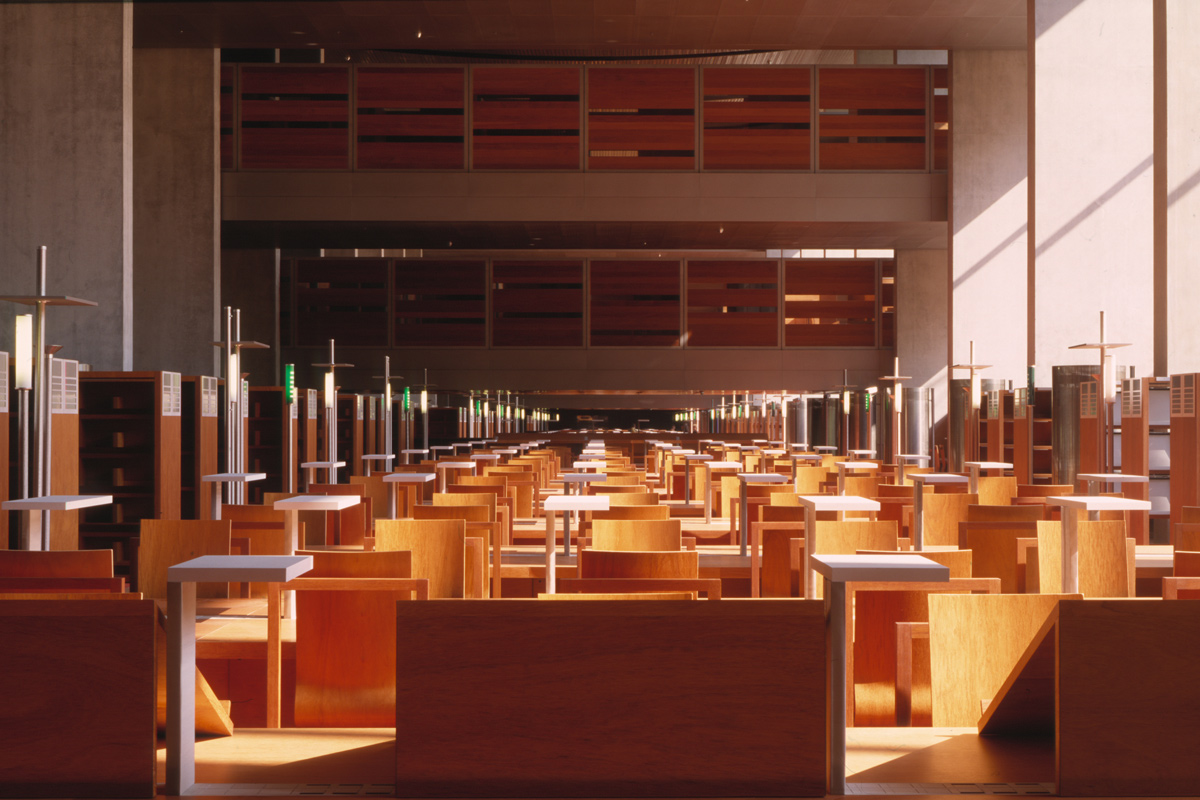 Интерьеры Библиотеки Миттерана - 1997 год - 01