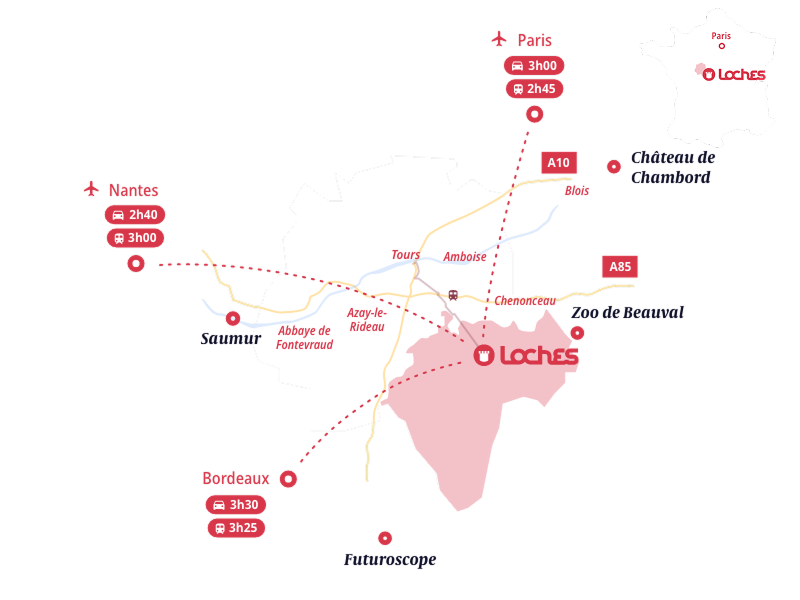 Лош и окрестности. Карта маршрутов