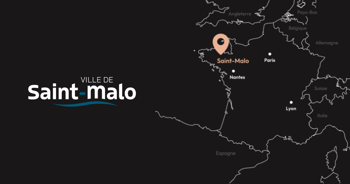 Карта и логотип Сен-Мало (Saint Malo)