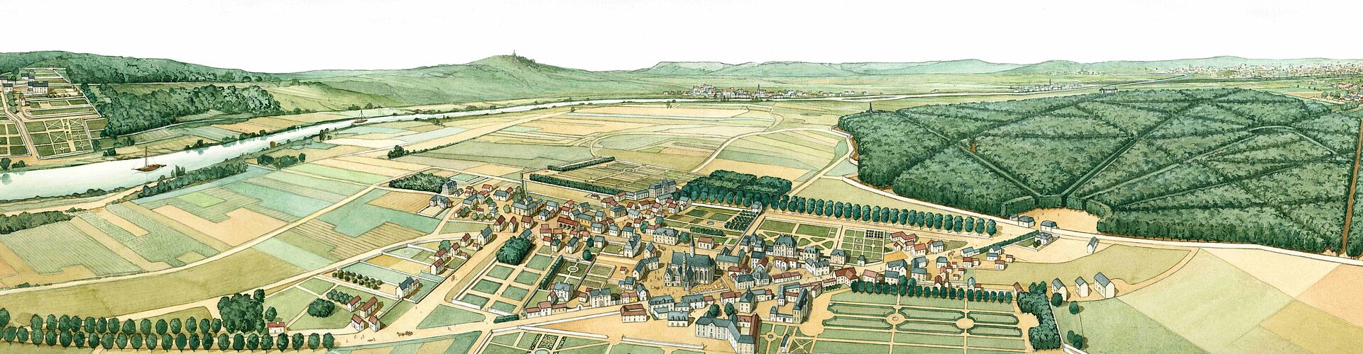 Панорама Булони в средние века