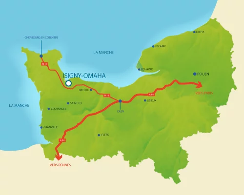 Карта Isigny-Omaha