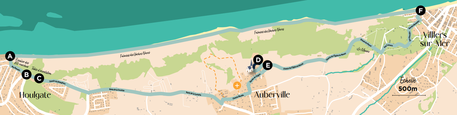 Маршрут к Falaises des Vaches Noires