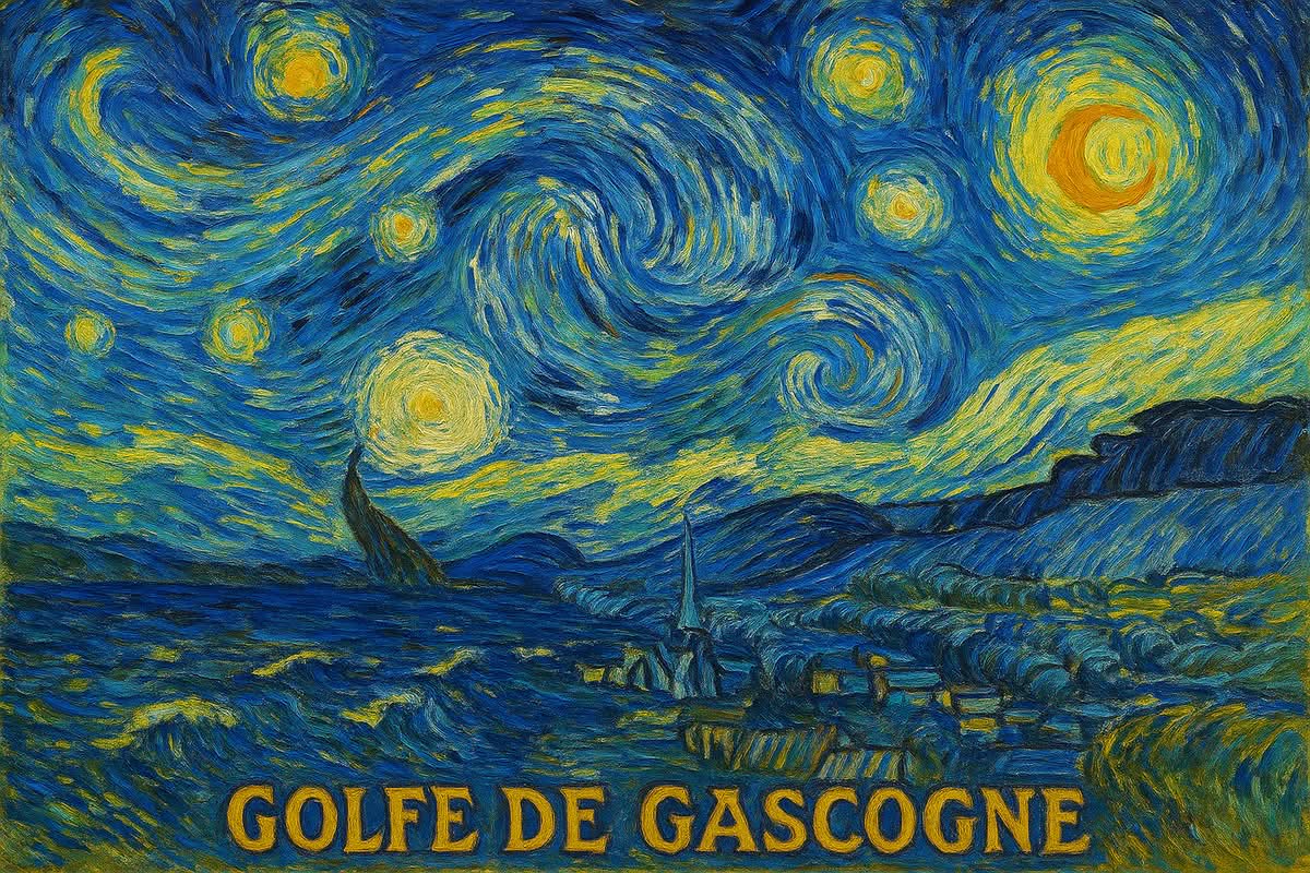 Афиша с отдыха в Гасконском (Бискайском) заливе