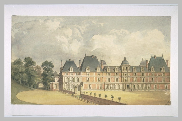 Vue du château d'Eu NOLAU François Joseph