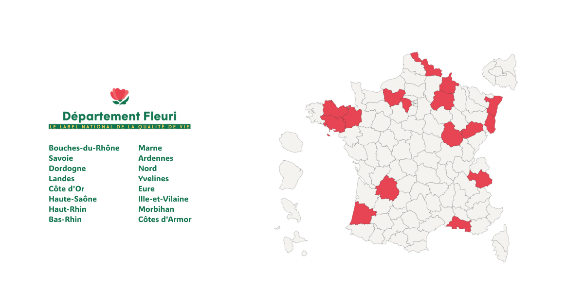 Les départements fleuris