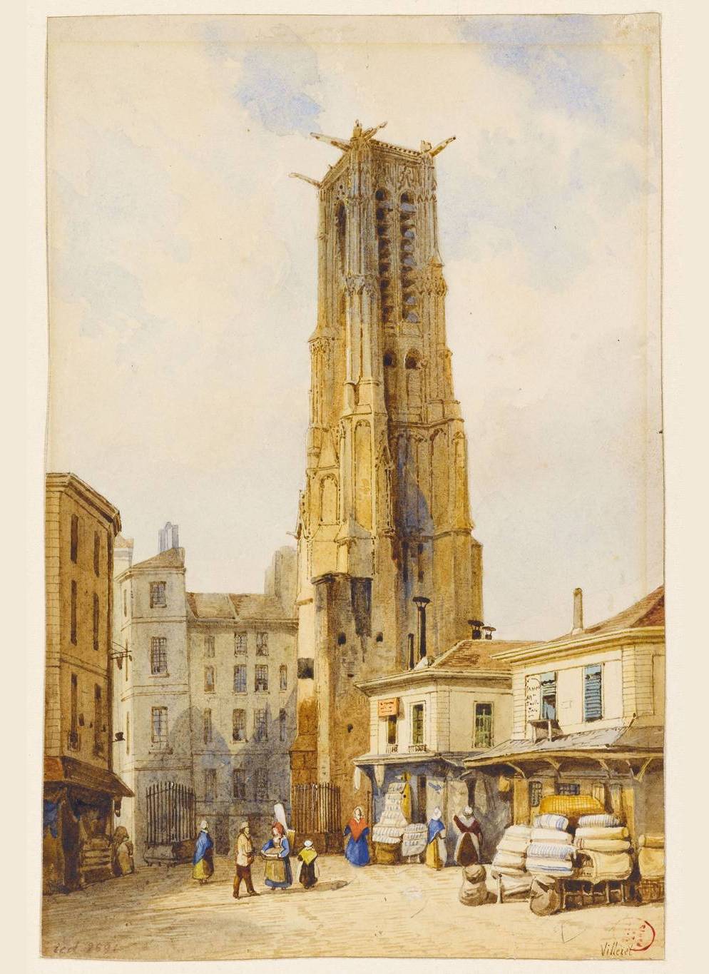 La tour Saint-Jacques vers 1830 