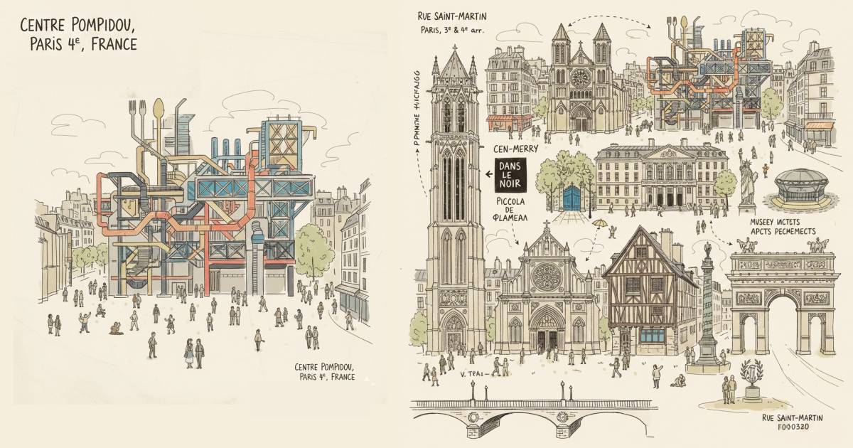 Достопримечательности у rue Saint-Martin в 4 округе Парижа