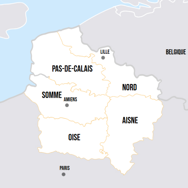 Haute de France map