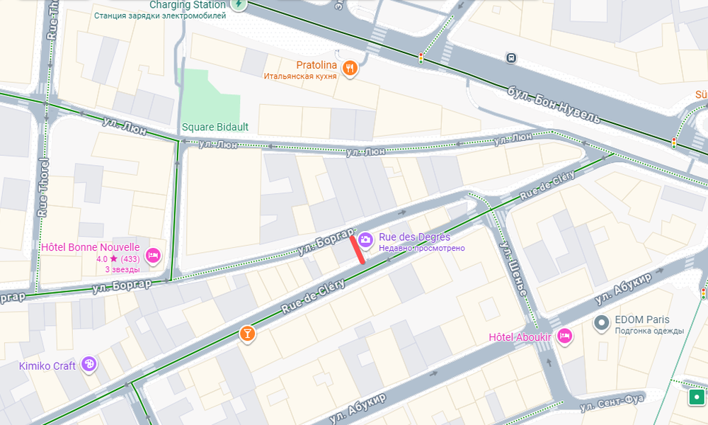Улица Ступенек на карте Парижа